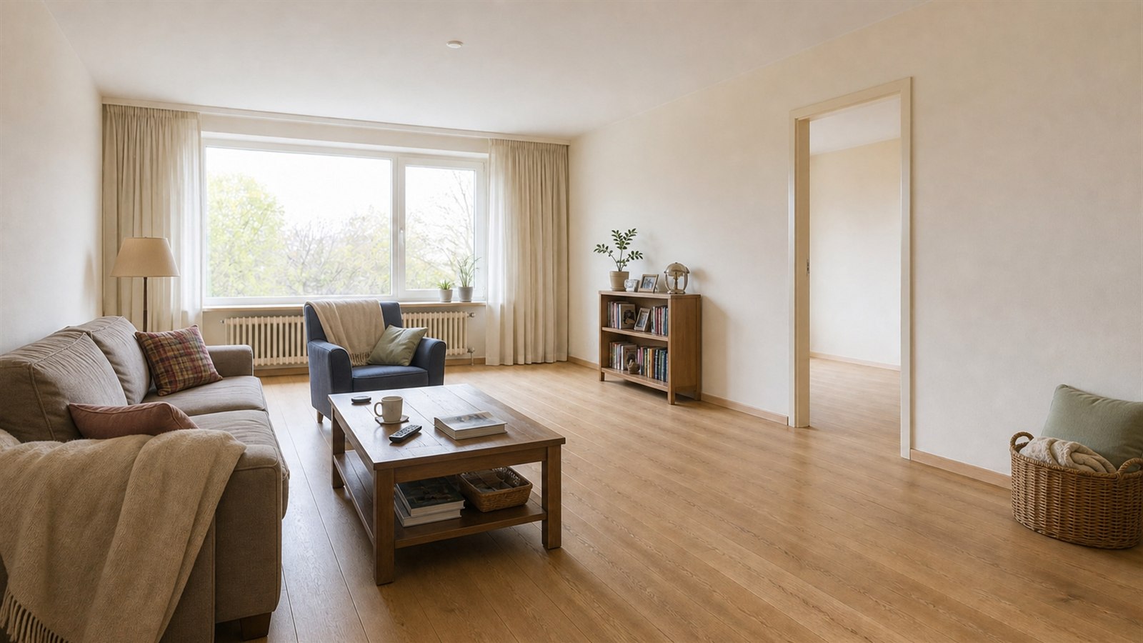 Create an empty-room image — before